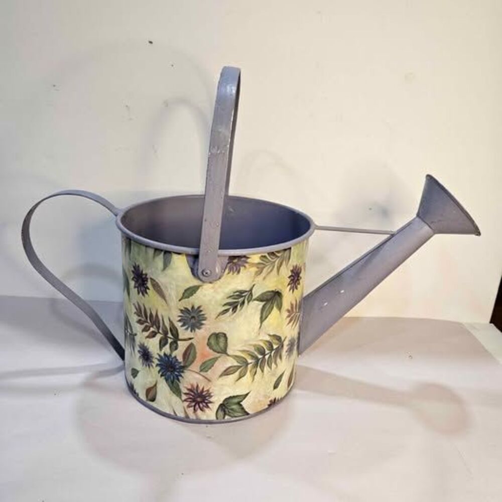 Floral Metal Decorative Watering Can